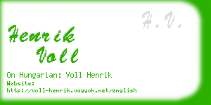 henrik voll business card